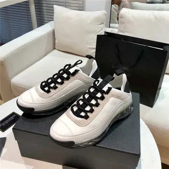 

2020 autumn new color-collage small white shoes women's transparent air cushion bottoms with sneakers casual shoes.