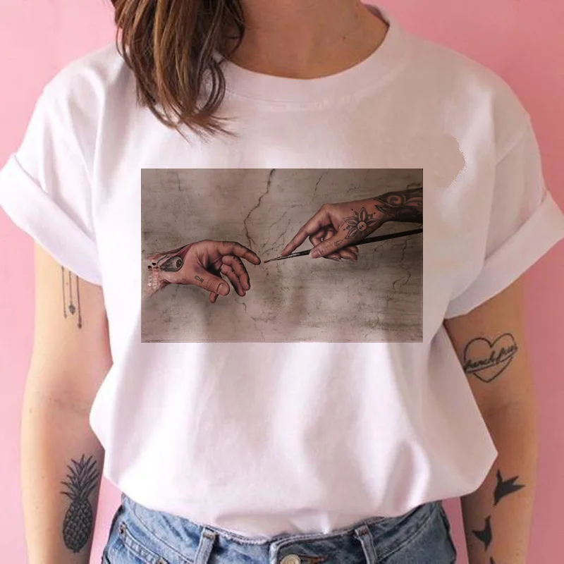 vaporwave aesthetic t shirt women korean grunge ulzzang tshirt kawaii 90s harajuku t-shirt female streetwear japanese top tee - Цвет: 720