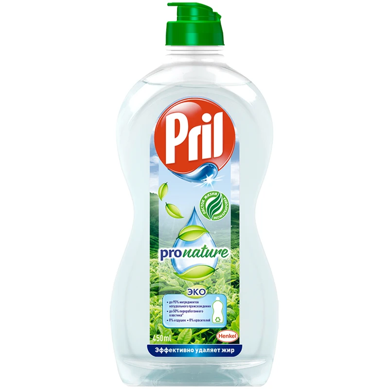 Средство для мытья посуды pril &quotpro nature&quot 450мл | Дом и сад