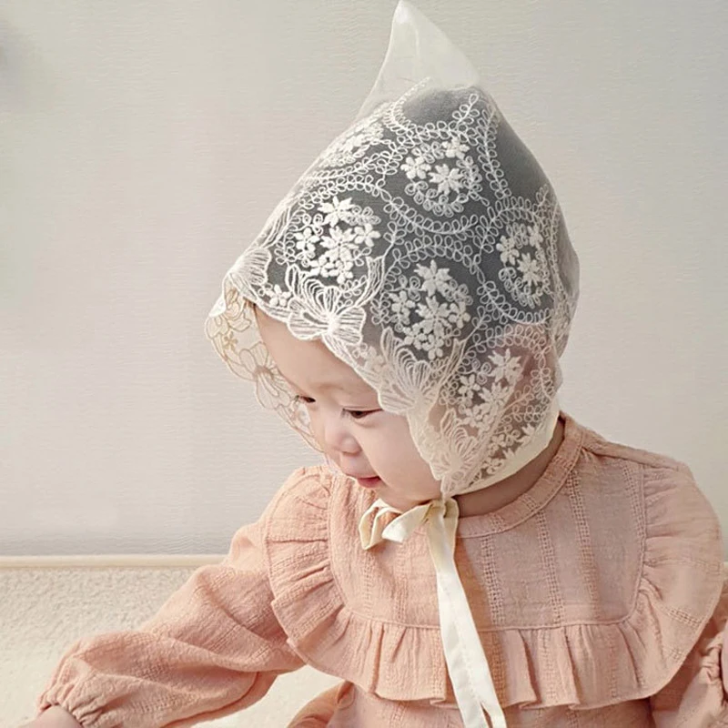 lace baby bonnet