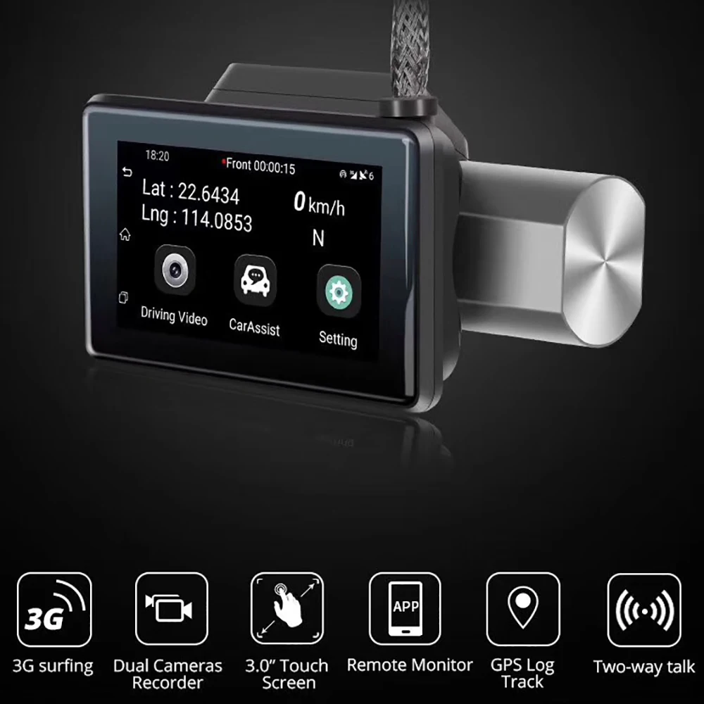 Автомобильный видеорегистратор 3G 3 0 с сенсорным экраном GPS 1080P Full HD двойным