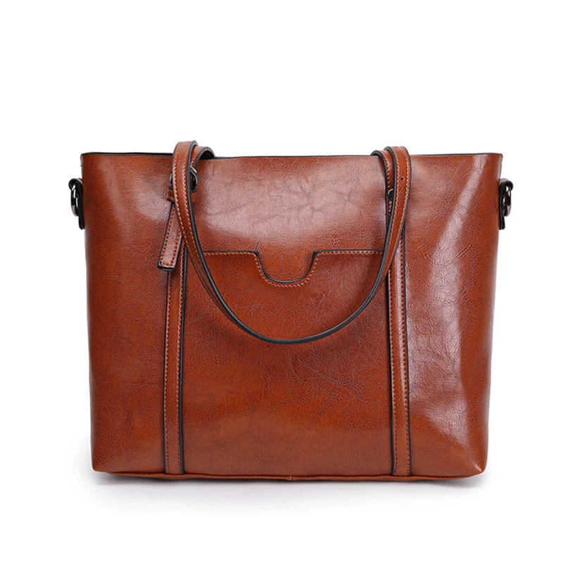 

Handbag Tote bags for Women 2020 Sac A Main Femme Luxury Bag Fashionable Versatile And Retro Oil Wax Paint One Shoulder Bag