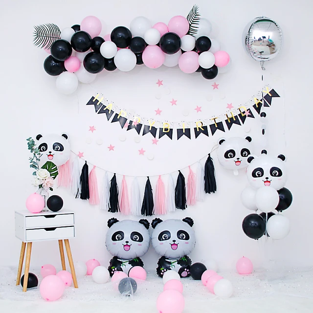Kit De Arco De Globos De Panda Blanco Y Negro, Decoración De Fiesta De  Cumpleaños, Guirnalda De Globos De Panda Para Niños, Fondos De Panda Para  Baby Shower - Globos Y Accesorios -