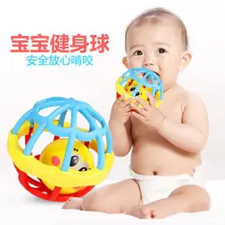 Детская развивающая игрушка для детей 0-1 лет, детская погремушка, мяч для рук для новорожденных, мягкий силконе, мяч для фитнеса