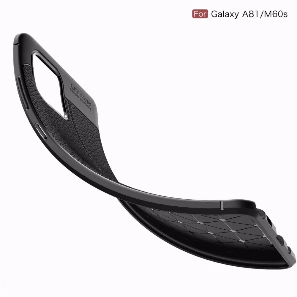 20 шт./лот личи стрии ТПУ Корпус мягкий чехол для samsung Galaxy A51 A71 A81 защитный чехол