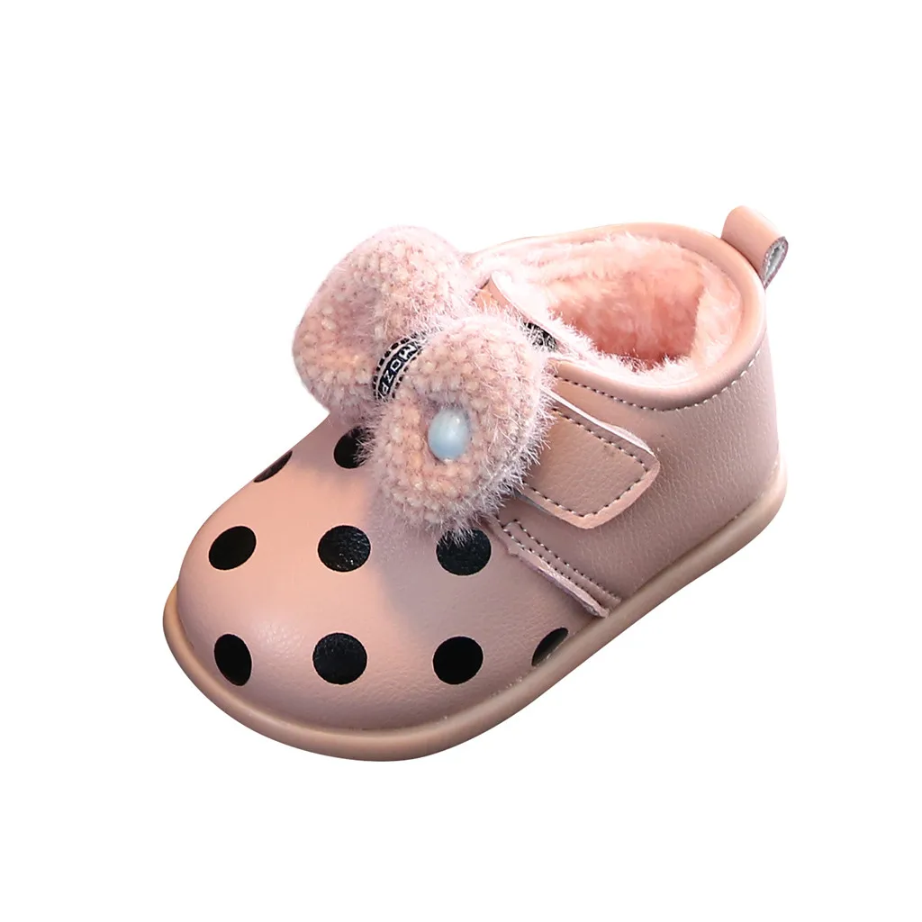 Детские ботинки для маленьких девочек; спортивные короткие ботинки; Повседневная Теплая обувь с бантом; детская обувь; бархатная обувь; Sapato Infantil zapatos