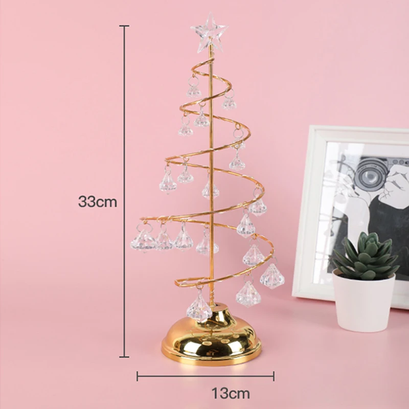 Christmas LED crystal LED crystal tree design night lamp desktop decorative table lamp bed headlights Decoration New Year lights