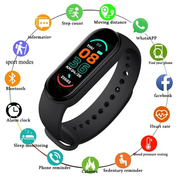 Superlative M6 Smart Bracelet Watch Fitness Tracker Heart Rate Blood Pressure Monitor Smartband Sports Smartwatch For Xiaomi