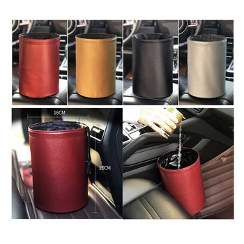 

Car Interior Folding Garbage Can Storage Busket For Car Dustbin Waste Rubbish Bin Organizer Storage Holder Bag Car Accessories