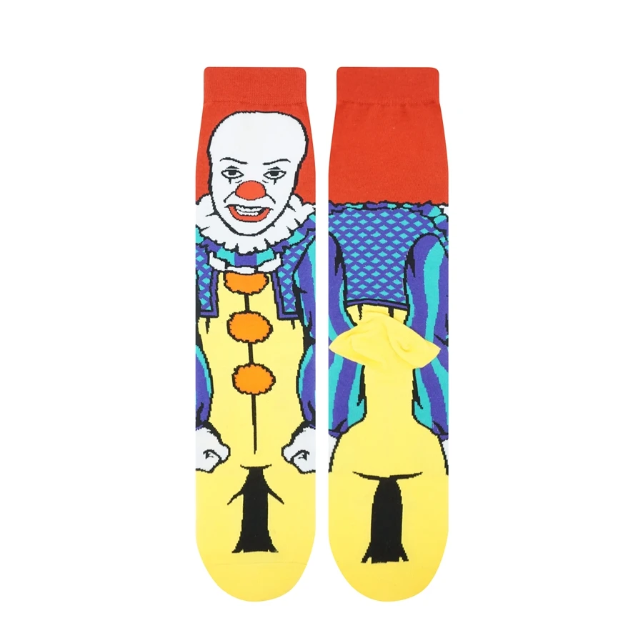 4 пар/компл. Для мужчин носки с изображением персонажей мультфильма индивидуальная Уличная Скейтборд коттоновые носки прямые Герой мультфильма детские носки