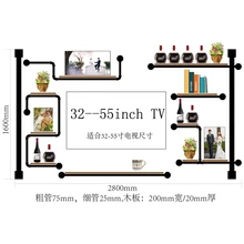 Антикварный дизайн Винная стойка из соснового дерева и железной трубы аудио полка для дома медиа компонент полка стойка ТВ шкаф