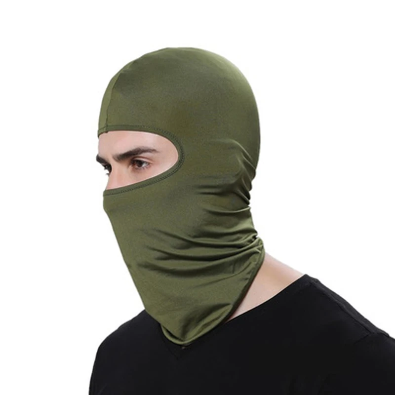 VOLTOP, Тактическая Военная маска для лица, дышащая Балаклава, спортивные головные уборы, быстросохнущие шапочки, ветрозащитная шапка, мотоциклетный шлем - Цвет: Армейский зеленый