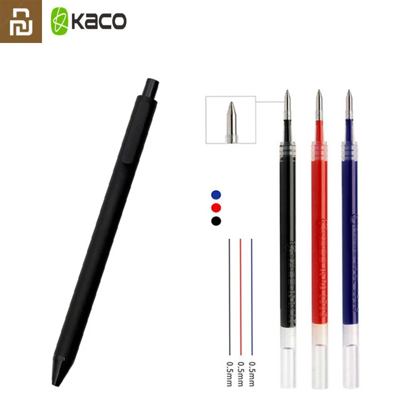 10 шт. синие/черные/красные чернила для KACO pen 0 5 мм ручка подписи школы офиса