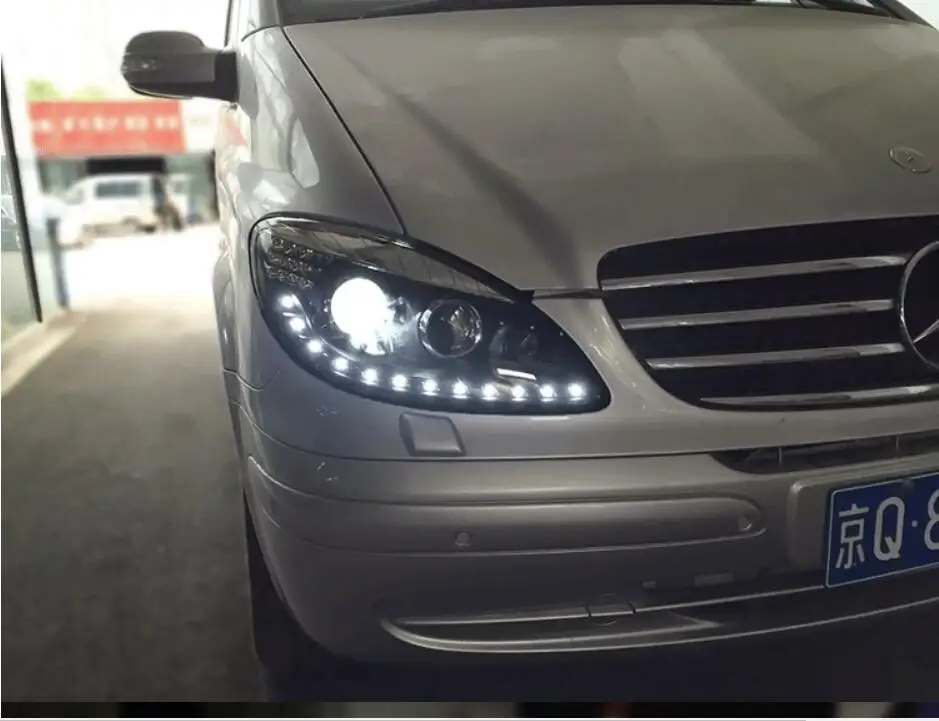 2006~ 2010y автомобильный bupmer головной светильник forMercedes-Benz Viano головной светильник автомобильные аксессуары светодиодный DRL HID ксеноновые противотуманные фары для Viano фары