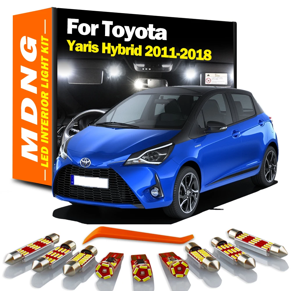 10 шт. Автомобильные светодиодные лампы MDNG для Toyota Yaris Hybrid 2011-2015 2016 2017 2018 |