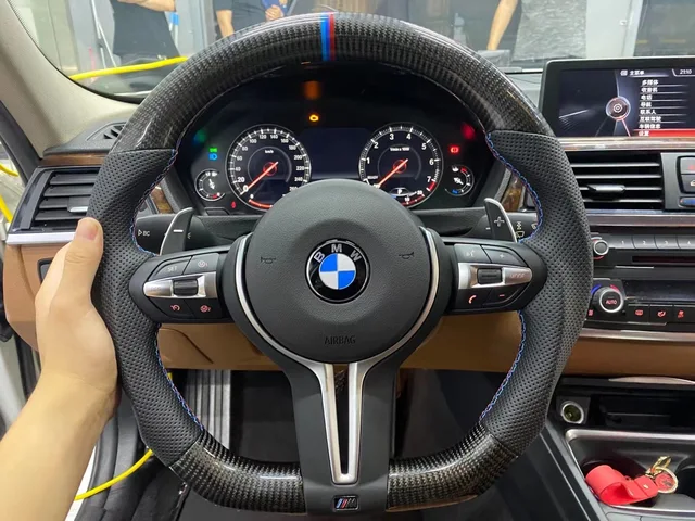 Real Carbon Steering Wheel for BMW M Sport F30 F31 F34 F10 F11 F07 F45 ...