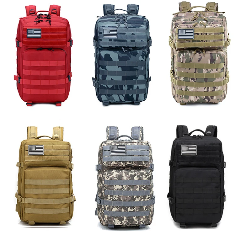Military Tactical Backpack 50L Army Assault Molle Rucksack Men's Hiking Travel Hunting Camping 900D EDC Waterproof Bag Outdoor