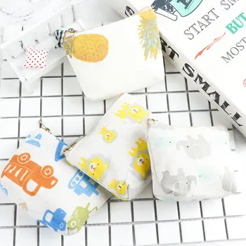 

Kids Canvas Coin Purse Lovely Cartoon Pattern Earphone Card Key Storage Coin Purse Women Wallet for Girls Ladies Purse Child