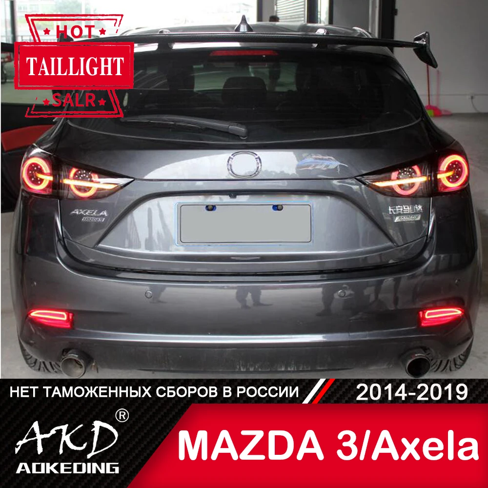 Для автомобиля Mazda 3 задний фонарь 2014-2019 светодиодный противотуманный светильник