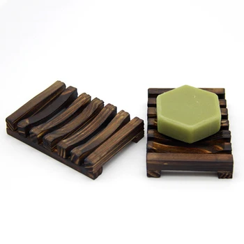 

Natural Bamboo Wooden Soap Dish Tray Drainage Bathroom Shower Soap Holder Container Storage Box Plates Case Bathroom Supplies
