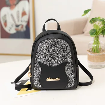 

Girl's Small Backpack 2019 Fashion Shining Sequin Shoulder Bag Women Multi-Function Mini Back Pack For Teenage Girls Kids