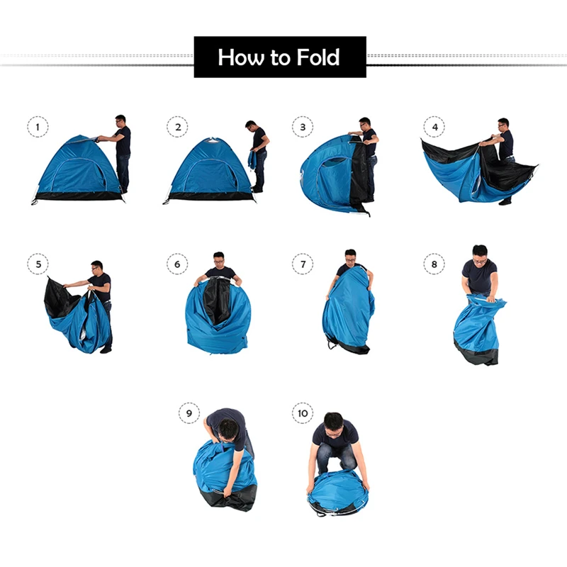 Outdoor Portable Waterproof Camping Tent Anti-UV 2 Person Ultralight Folding Tent Instant Popup Hiking Travel Awning Sunshelter