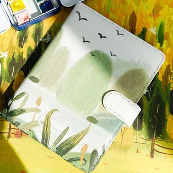 

2020 Hot Sale Cute Fresh PU Magnetic Buckle Diary Book Weekly Planner Agenda Sketchbook School Students Notebook Journal