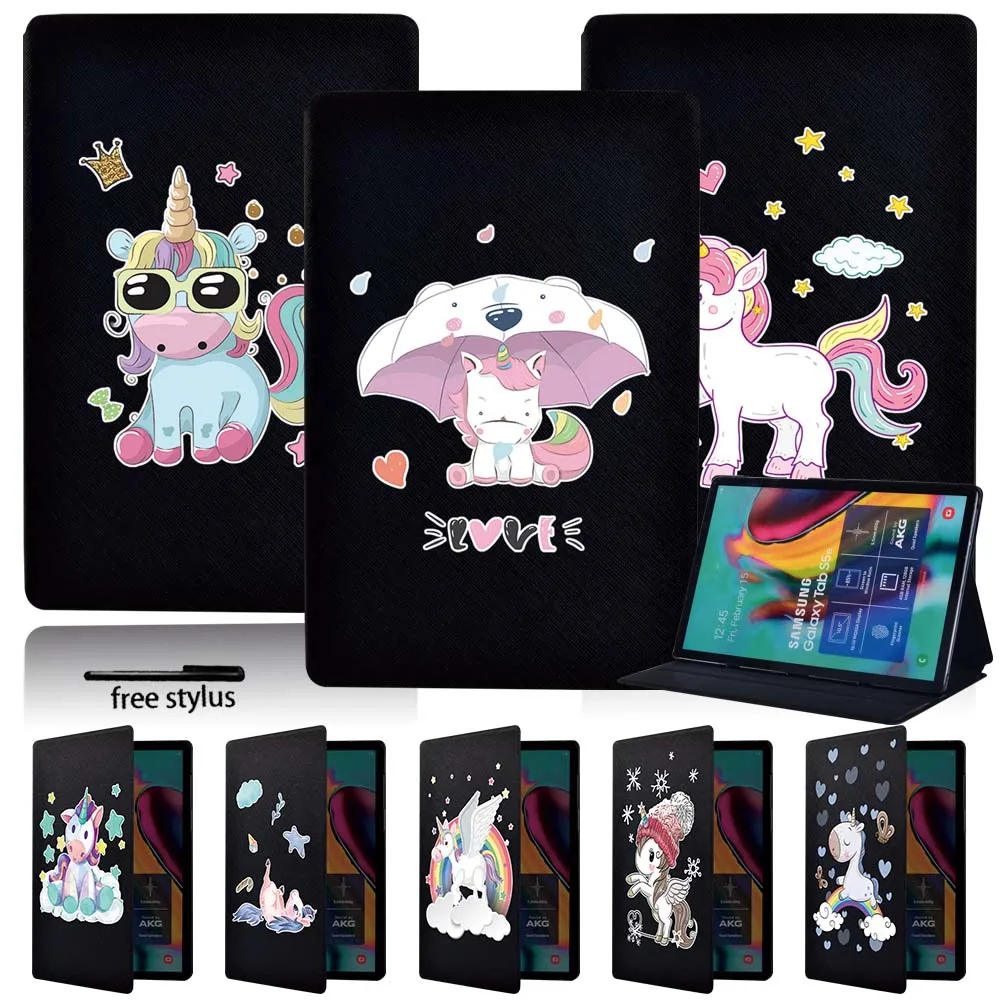 

Folding Stand Tablet Case for Samsung Galaxy Tab A A6 7.0 10.1 Inch/A 9.7 10.1 10.5 Inch/Tab E 9.6 Inch/Tab S5e 10.5 Inch + Pen