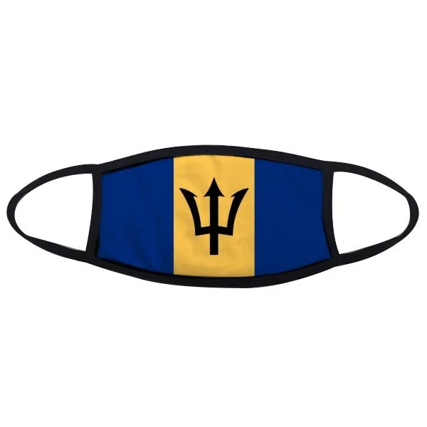 Barbados National Flag Nord America Country Symbol Mark Pattern Face Maschera Antipolvere Anti Cold Maske