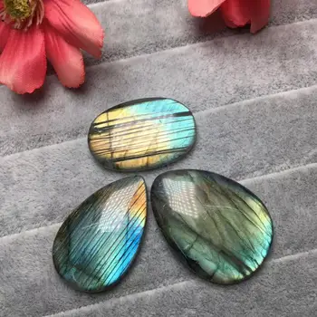 

3pcs Natural Blue Light Labradorite Pendant Labradorite Women Man Crystal Moonstone Jewelry AAAAA