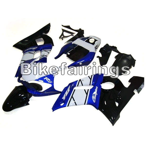 Sportbike капоты для Yamaha YZF-600 R6 1998 1999 2000 2001 2002 R6 впрыска ABS полный белого и синего цвета и черного цветов снижает чехлы