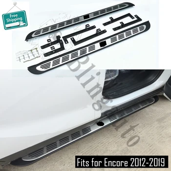 

Fits for Buick Encore 2012-2019 2Pcs left right running board side steps nerf bar car pedal side stairs