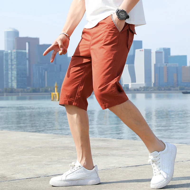 Хороший поп VogueSummer шорты хлопок Мужские высотой до колена Шорты Винтаж Vogue мужские шорты-бермуды Большие размеры, для мужчин M-2XL