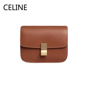 

CELINE Luxury Calfskin Shoulder Bag Adjustable Leather Strap Hasp Closure Cross Body Held Bags For Women 189173AR2.04LU