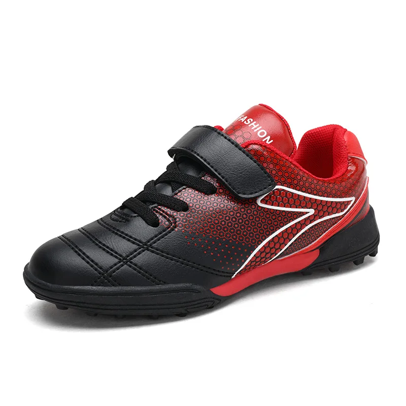 Tanie Kolce knagi Turf skórzane trampki dla dzieci chłopcy buty piłkarskie korki dziecięce Outdoor Child Sports Trainer Shoes Girls