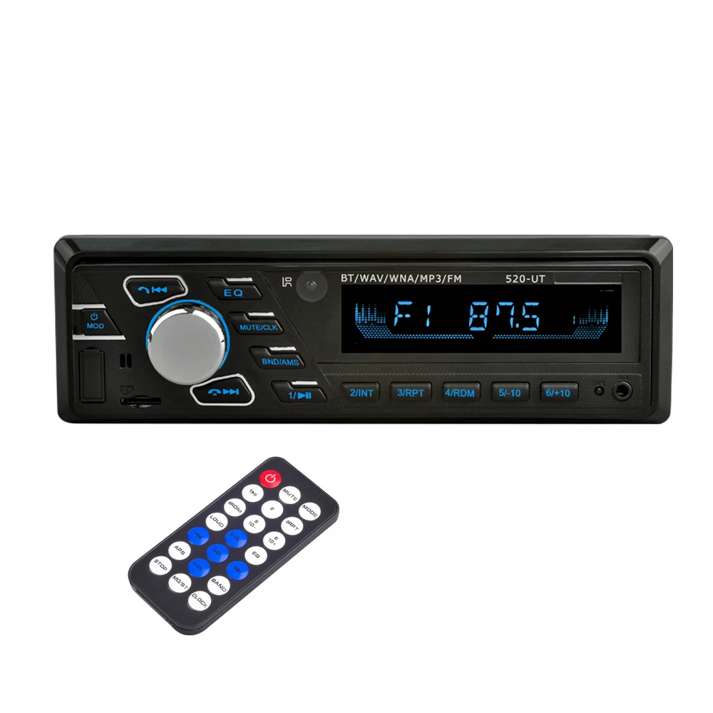 Универсальный автомобильный Радио 12 в стерео MP3 аудио плеер Bluetooth AUX USB SD MMC стерео FM Авто Электроника In-Dash Авто Радио 1 DIN