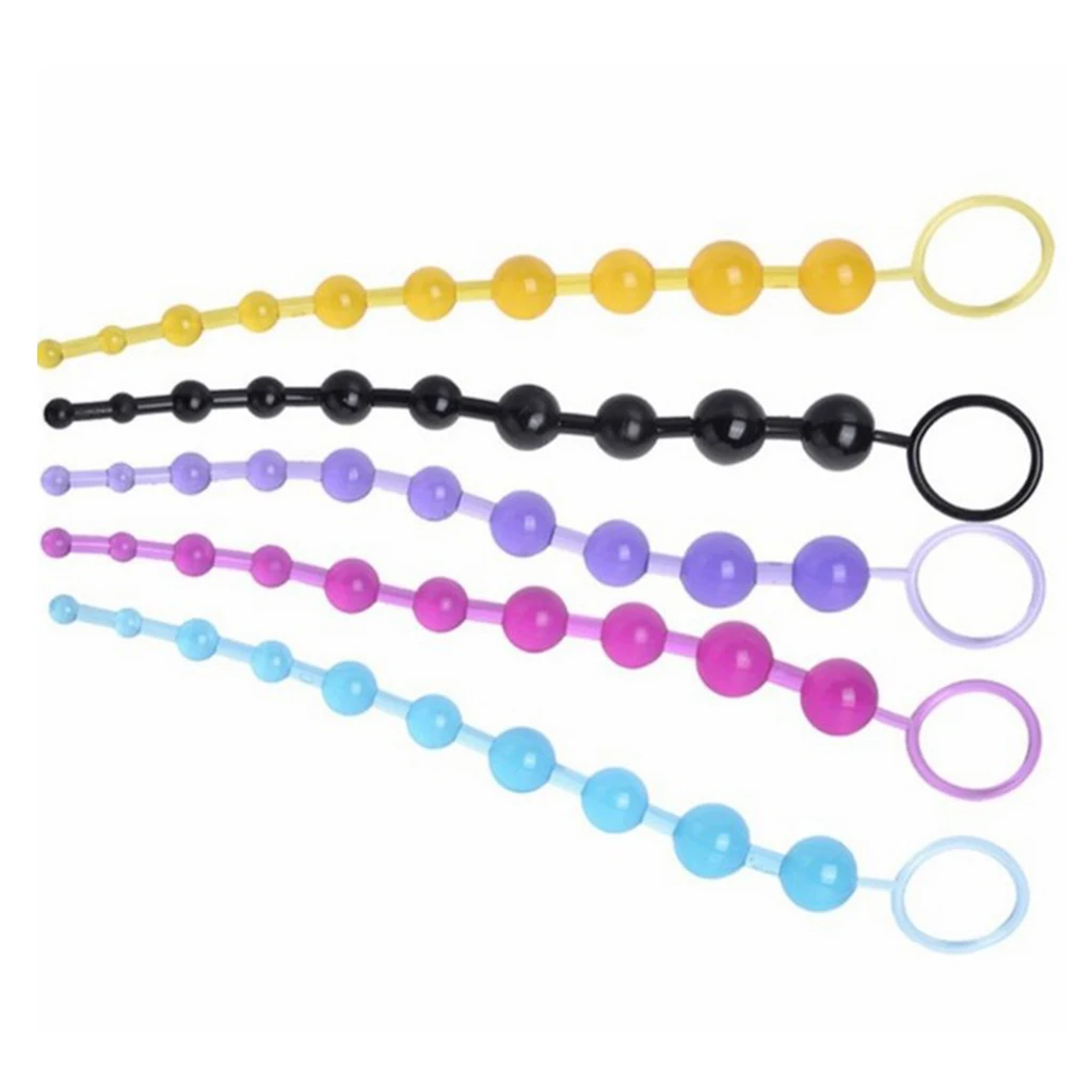Soft ABS Plastic Wife Husband Game Anal Butt Plug Toys Back Court Backcourt Backyard Pull Beads Prostate Massager Ball Ring