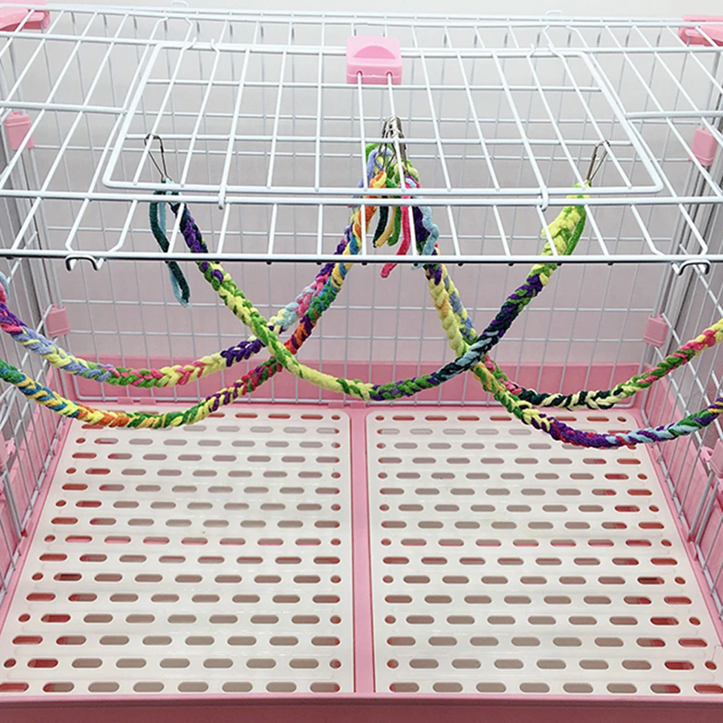 Parrot Perch Hamster Climbing Toy Bite Resistant Bird Toy Hamster Bird Cage Hanging Parakeet Stand Accessories