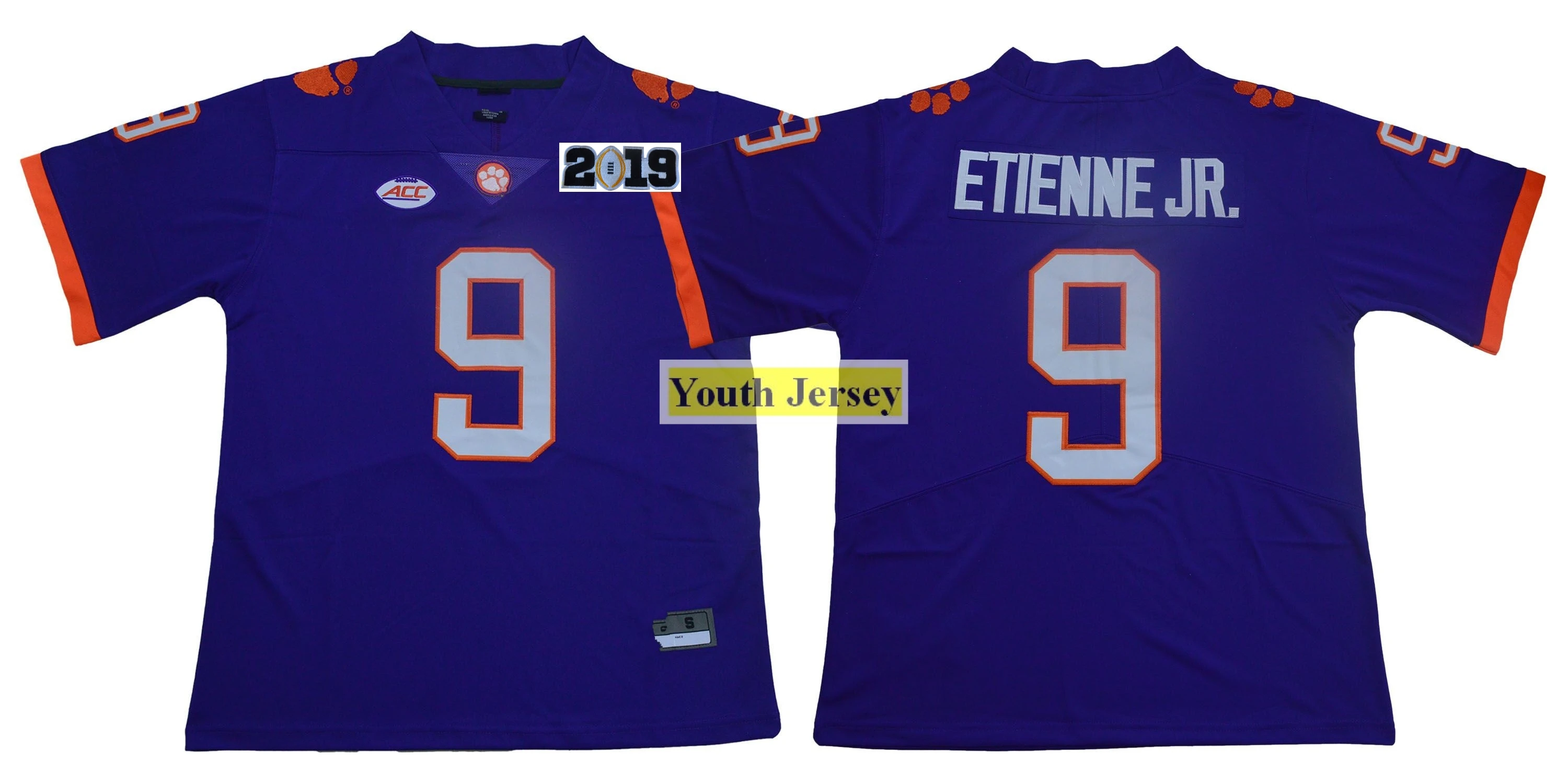 Youth's Clemson college 16 Тревор Лоуренс#4 Deshaun Watson#9 Уэйн галлман II Джерси-Белый Фиолетовый Оранжевый
