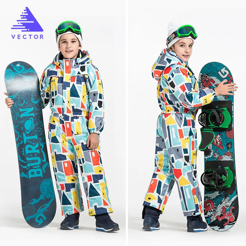 Лыжный костюм для мальчиков, теплый дышащий цельный зимний костюм для мужчин и женщин