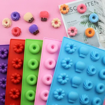 

Ruminate 20 Even Donuts Silicone Chocolate Mold Handmade Homemade Gel Mold DIY Cake Decoration