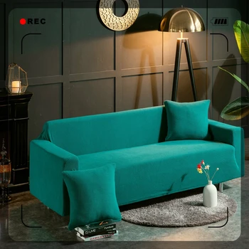 

Thickened elastic full package living room sofa cover corn cashmere sofa cover simple solid color elastic design sofa cover