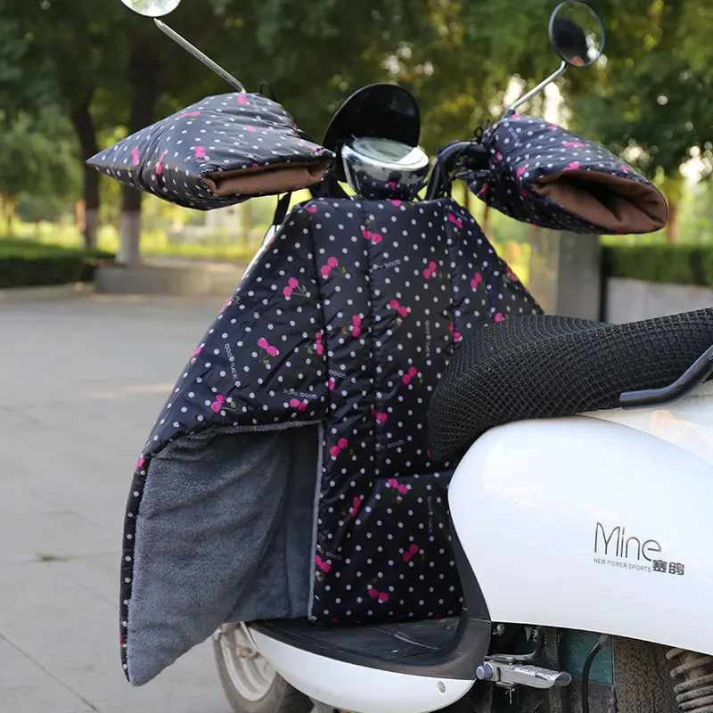 

E-Bike Split Type Was Winter plus Velvet E-Bike Windshield Sun-resistant Waterproof Warm Electric Motorcycle Windshield Pu