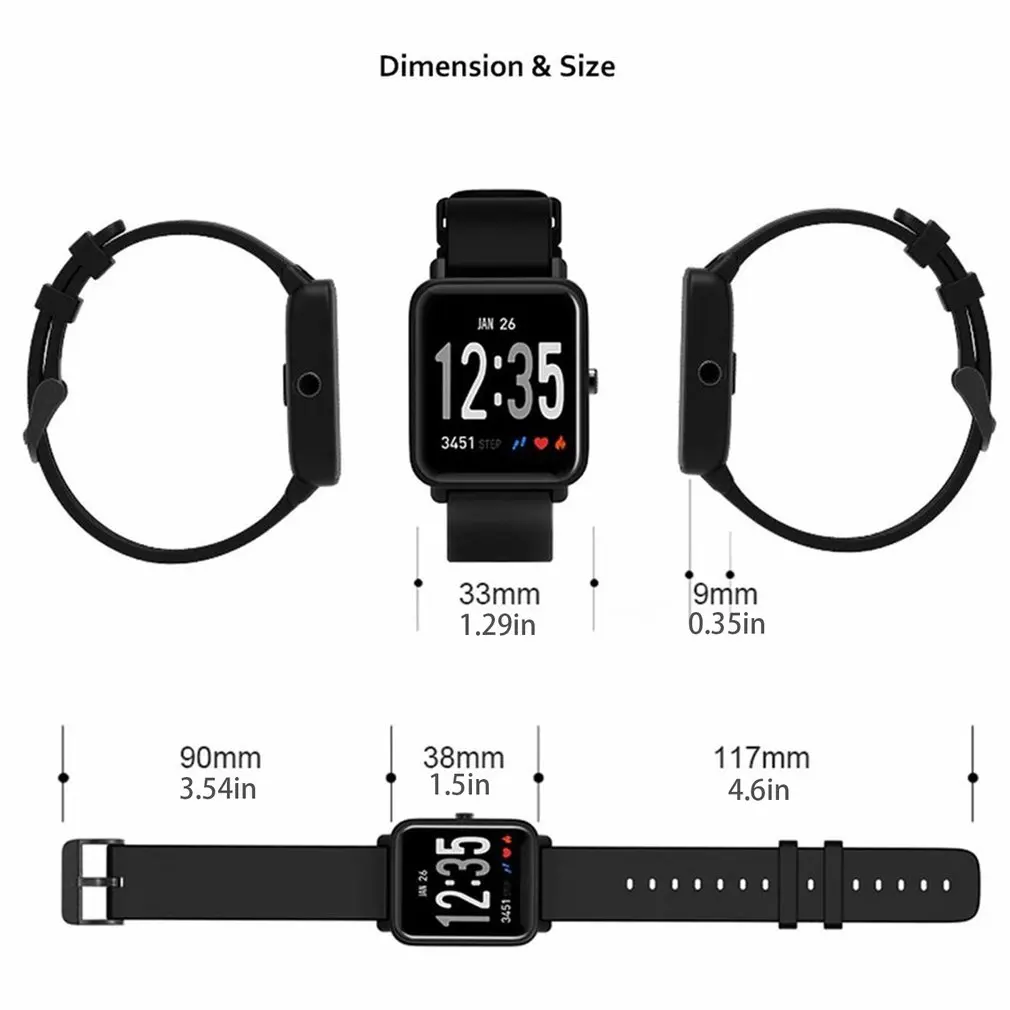 DO10 Smart Bracelet Heart Rate Monitor IP67 Support Stop Watch Alarm Clock Activity Tracker Wristband Band for iphone