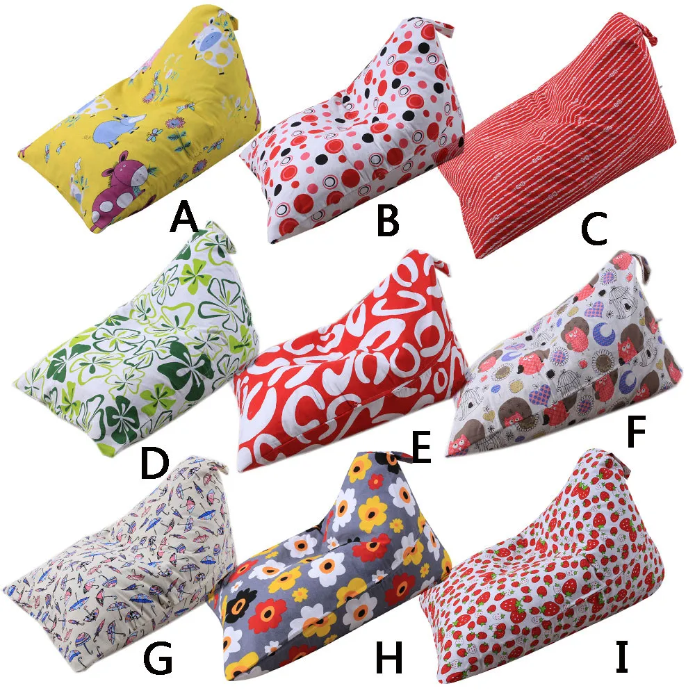 

HSU Kids Stuffed Animal Plush Toy Storage Bean Bag Soft Pouch Stripe Fabric Chair Foldable Desktop Storage Sundries Storage Box