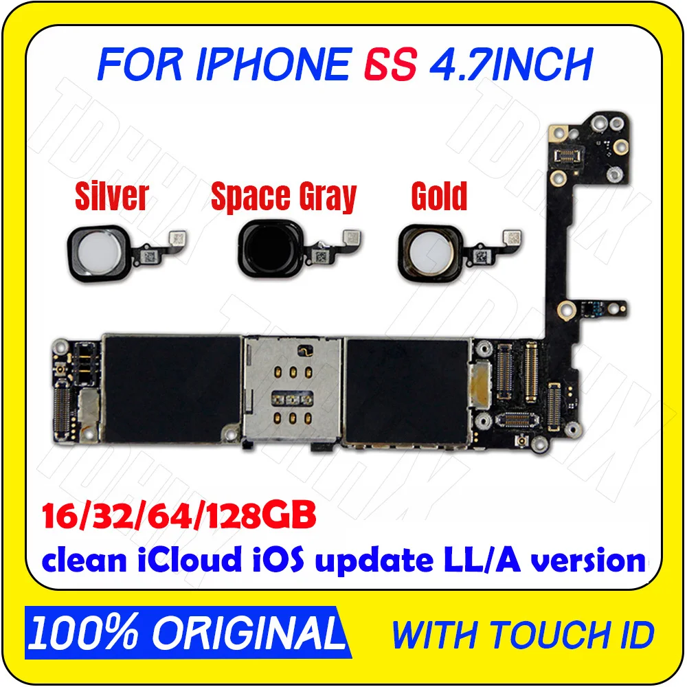 Полностью разблокированная материнская плата для iphone 6 S с/без Touch ID с полными