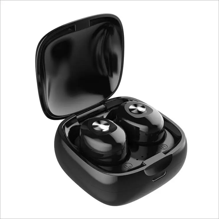 XG12 Беспроводная bluetooth-гарнитура, мини-гарнитура для зарядки, двухканальная стереогарнитура 5,0, TWS, Bluetooth, в уши, без шума, 5D стерео - Цвет: Черный