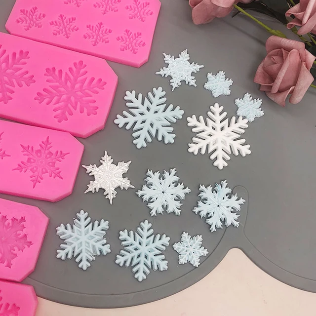 Winter Christmas size snowflake silicone mold fondant dry Pace cake  decoration baking tools DIY drops aromatherapy