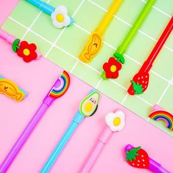 

12PCS Baby shower girl boy party favor fruit gel pen Kids happy birthday party supply gift souvenir back to school