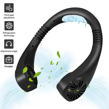

Portable Neck Fan Mini Fan Neck With Rechargeable Battery Ultra Quiet Wind Wearable Neck Fan Handheld Air Cooler Conditioner